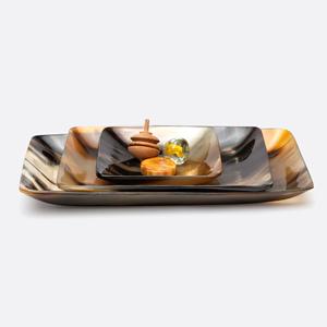 High Quality Buffalo Horn Serving Tray for Kitchen Square Shape Serving Tray With Shiny <b>Polish</b> for Restaurant & Hotel Supplies - Product Image 2