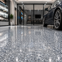 Peinture époxy pour sols en béton de garage, revêtement de sol en résine époxy, époxy coloré avec paillettes de mica pour escaliers