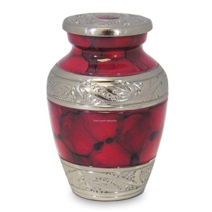 Grey Color Memorial Keepsake <b>Mini</b> Cremation <b>Urn</b> Decorated Metal Funeral <b>Urns</b> <b>for</b> Human <b>Ashes</b> Funeral Supplies <b>Urns</b> - Product Image 2