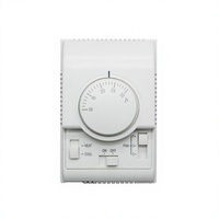 Thermostat de ventilo-convecteur non programmable Telin AC304F HVAC à 3 vitesses, AC 230V, ignifuge, design industriel pour hôpitaux et écoles