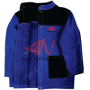 Split Leather Welding Jacket Safety Jacket with Radiation Proof <b>Fire</b> <b>Resistant</b> - Product Image 5