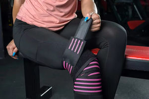 Custom Elastic Heavy Duty Fitness <b>Knee</b> Wraps for Wholesale Weightlifting <b>Knee</b> Wrap High Quality <b>Knee</b> Support Wraps - Product Image 5
