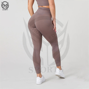 Leggings de yoga de cintura alta para mujer, pantalones de yoga con efecto levanta glúteos, ropa deportiva de gimnasio al por mayor en tallas grandes. - Product Image 3
