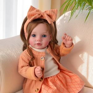 Muñecas Bebé Reborn Sonrientes Babeside <span class=keywords><strong>Dara</strong></span> de 20 Pulgadas, Niña Pequeña con Ojos Abiertos, Extremidades de Vinilo y Cuerpo de Tela de Algodón Suave - Product Image 4
