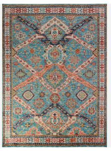 Fabricant fait à la main vibrant indien tapis noués multicolore noeud persan et turc tapis en laine fine personnaliser la taille disponible - Product Image 3