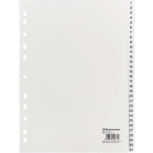 Soennecken DIN <b>A4</b> 1-31 Polypropylene <b>File</b> <b>Folder</b> Accessories White - Product Image 1