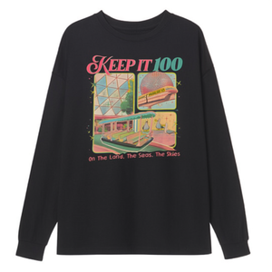 เสื้อยืดแขนยาววินเทจ 100 ออน เดอะ แลนด์ เดอะ ซีส์ เดอะ สกายส์เสื้อยืดโปรโมชั่น - Product Image 2