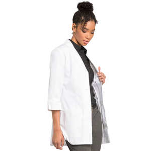 Blouse de laboratoire unisexe en tissu mélangé pour infirmière, style professionnel long de médecin, couture, usage hospitalier, polyester/coton, personnalisable - Product Image 6