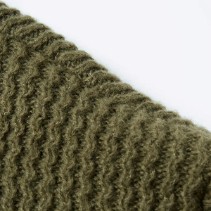 Pull en maille à épaules tombantes et manches longues, pull unisexe asymétrique de couleur unie, col classique pour tenue décontractée 2026 - Product Image 4