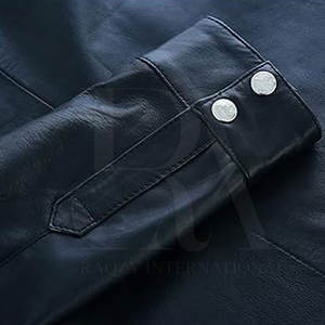 Meilleure vente en stock Chemise en cuir pour hommes Chemise en cuir respirante de haute qualité pour hommes quantité minimale de commande bas - Product Image 6