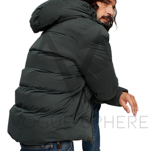 แจ็กเก็ตบุขนเป็ดสำหรับผู้ชายแจ็กเก็ตปลาปักเป้าแบบฟองทำจากไนลอนโพลีเอสเตอร์สำหรับผู้ชาย - Product Image 5