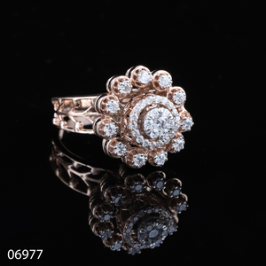 แหวนเกลียวสง่างาม14K/18K โรสโกลด์แลปโตเพชรสำหรับผู้หญิงได้รับการรับรองตัดยอดเยี่ยมทันสมัยแหวนหมั้นของผู้หญิงสำหรับงานปาร์ตี้ - Product Image 2