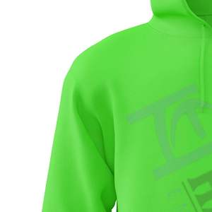 Sudadera con capucha de color verde brillante personalizada con estampado de texto Hadeed diagonal sudadera unisex sudadera casual moda streetwear Sudadera con capucha - Product Image 4