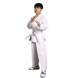 Karaté Gi blanc 100% coton personnalisé pour hommes de qualité vêtements d'arts martiaux pour enfants et adultes - Product Image 4