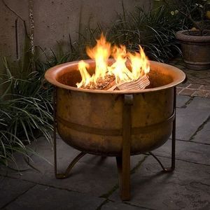 Pozo de fuego independiente con lavabo de cobre y Marco de hierro forjado a mano para mejorar la decoración y la usabilidad al aire libre - Product Image 3