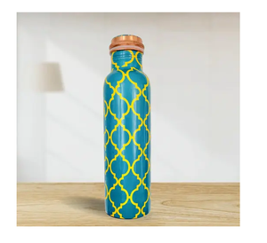 Bouteille d'eau en cuivre lavable au lave-vaisselle, cadeau personnalisé, verres faits à la main, nouvelle bouteille de meilleure qualité - Product Image 6