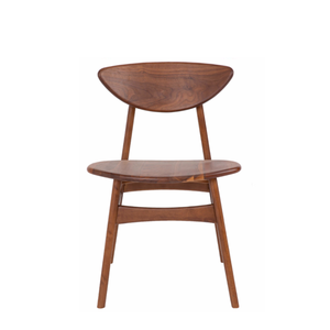 Silla de Comedor Moderna de Mediados de Siglo, de Madera Maciza de Nogal, con Respaldo Curvo Ergonómico, para Hogar y Restaurante - Product Image 4