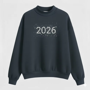 Women Oversized <b>Stand</b> Printed Sweatshirt Fleece Polyester/Cotton Loose Fit Casual Streetwear Autumn Winter Pullover <b>Crystal</b> - Product Image 1