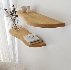 Industrial wooden wall <b>shelf</b> wall mounted storage <b>shelves</b> for home hotels living room kitchen bathroom home decor accessories - Product Image 5