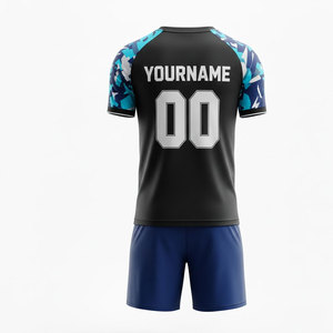 Camiseta de Fútbol de Grado Profesional con Superficie Lisa para Fácil Impresión de Números y Colocación de Logotipos Personalizados Bordados - Product Image 2