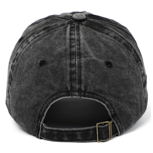 Casquette de baseball en jean brodée sur mesure, style vintage, en coton délavé, ajustable, avec motif lettres, pour sports de plein air - Product Image 5