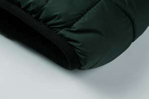 Veste à bulles de couleur vert foncé pour homme, nouvelle arrivée OEM, tissu 100% polyester, col montant, épaisse, chaude, fermeture éclair, veste matelassée pour homme - Product Image 5