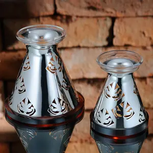 Soporte de metal único con tarro Soporte de luz de té doble de hierro Negro - Product Image 3