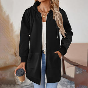 Sweats à capuche légers pour femmes avec broderie d'étiquette d'impression de logo personnalisée et Options d'emballage cadeau - Product Image 4