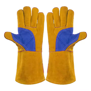 Gants en cuir de vachette robuste de meilleure performance résistant à l'abrasion et à la chaleur pour le soudage des travaux de sécurité dans la construction du barbecue - Product Image 3