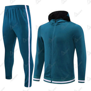 Chándal para hombre con sudadera con cremallera, ropa deportiva para correr, gimnasio, ejercicio al aire libre y deportes, conjunto sostenible transpirable - Product Image 2