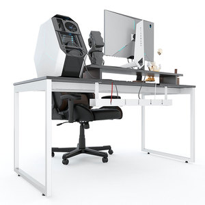 Escritorio de Juego Ergonómico Moderno TaUP GD68043, Patas de Hierro, Superficie de Madera, Construcción de Metal y MDF de Carbono para Uso en Oficina - Product Image 4