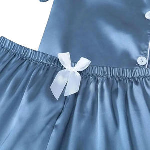 Custom Loungewear Women satin short Set 2 Piece Cotton Women'S Sleepwear Lounge Wear Sets women sleeping set - Product Image 6