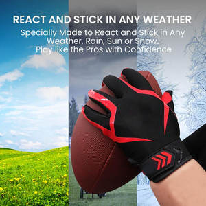 Gants de football américain personnalisés High Stick Grip Palm Sublimated Back Design Gants personnalisés récepteur d'équipe/joueur - Product Image 4