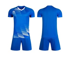 Maillot de football unisexe sublimé à manches courtes, col rond, anti-humidité, 100 % polyester, dégradé bleu marine, adulte, toutes saisons - Product Image 6