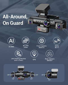 Caméra embarquée STARVIS 2 4 canaux, caméra avant 4K + 3 caméras 1080P, Wifi, DVR de voiture, radar intégré, GPS, caméra embarquée avec vision nocturne - Product Image 5