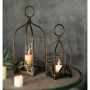 Bougeoir en métal et laiton de qualité supérieure au design moderne, finition polie brillante et dorée pour la maison, le salon et Noël. - Product Image 5