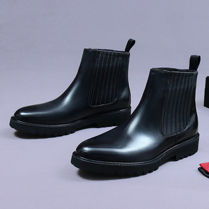 Chaussures en cuir pour hommes de haute qualité 2025, chaussures habillées à lacets tendance pour hommes - Product Image 4