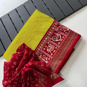 ผ้าส่าหรีผ้าไหมสำหรับสตรีปักลาย lucknowi chikankari สำหรับงานเลี้ยงและงานแต่งงาน - Product Image 3