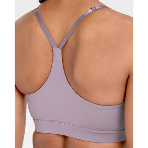 Soutien-gorge de sport mauve violet avec bretelles réglables dans le dos, décolleté en V, nouveau soutien-gorge de sport pour femmes adultes à fort impact, nouveauté - Product Image 6