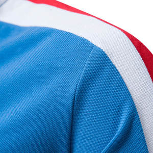 Bleu foncé décontracté à manches courtes pour hommes pour Polo T-Shirt 100% coton motif solide conception d'impression unie Logo personnalisé broderie haute - Product Image 6