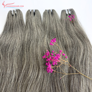 ผมมนุษย์สีเทาผมธรรมชาติเป็น100% ๆผมมนุษย์สีเทาเป็นกลุ่ม - Product Image 3