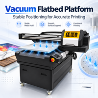 XINGCAIJET 6090A Printer UV Flatbed Otomatis XP600 Dual Head 6 Warna Tinta Meja Vakum Kontrol Industri