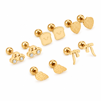 Boucles d'oreilles et clous d'oreilles élégants et minimalistes en acier inoxydable 316 pour le quotidien, le bureau, les rendez-vous, les fêtes, les cadeaux et les vacances