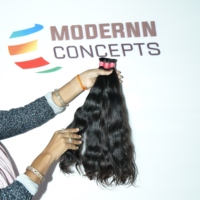 100% vente en gros brut indien non transformé avec dentelle vierge vendeur en vrac profond ondulé Temple Extensions de cheveux humains