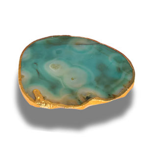 Tranche naturelle pierre précieuse sculptée agate pierre caboteur fait à la main Portable Premium cristal boisson Feng Shui forme irrégulière noël - Product Image 1
