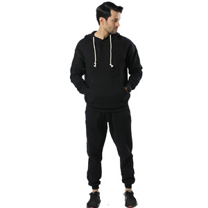 Ensemble survêtement d'hiver pour homme, couleur personnalisée, polaire épaisse, de haute qualité, écologique, sweat-shirt à capuche et pantalon, Wish Tell - Product Image 3