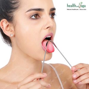 HealthAndYoga SteloSwipe Lite Stainless Steel <b>Tongue</b> Cleaners Disposable <b>Scrapers</b> for Oral Hygiene Pack of 12 - Product Image 5