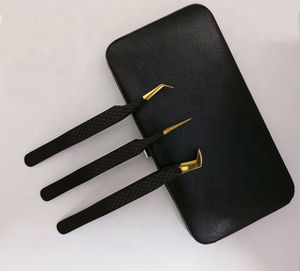 Pince à épiler pour extension de cils avec logo personnalisé du meilleur fabricant Matériau en acier pour extension de cils Pince à épiler sur mesure - Product Image 5