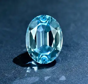 Натуральный Швейцарский синий топаз Граненый Овальный обручальный свободный драгоценный камень кольцо ручной работы Топаз свободный камень для ювелирных изделий