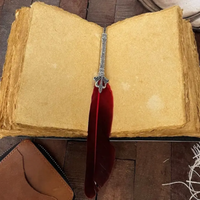 Journal de Sorcière Triple Lune en Cuir Gothique Vintage, Cahier de Formules Magiques à Reliure Thermique, Cadeau de Collection pour Fans et Écrivains Al-Amir
